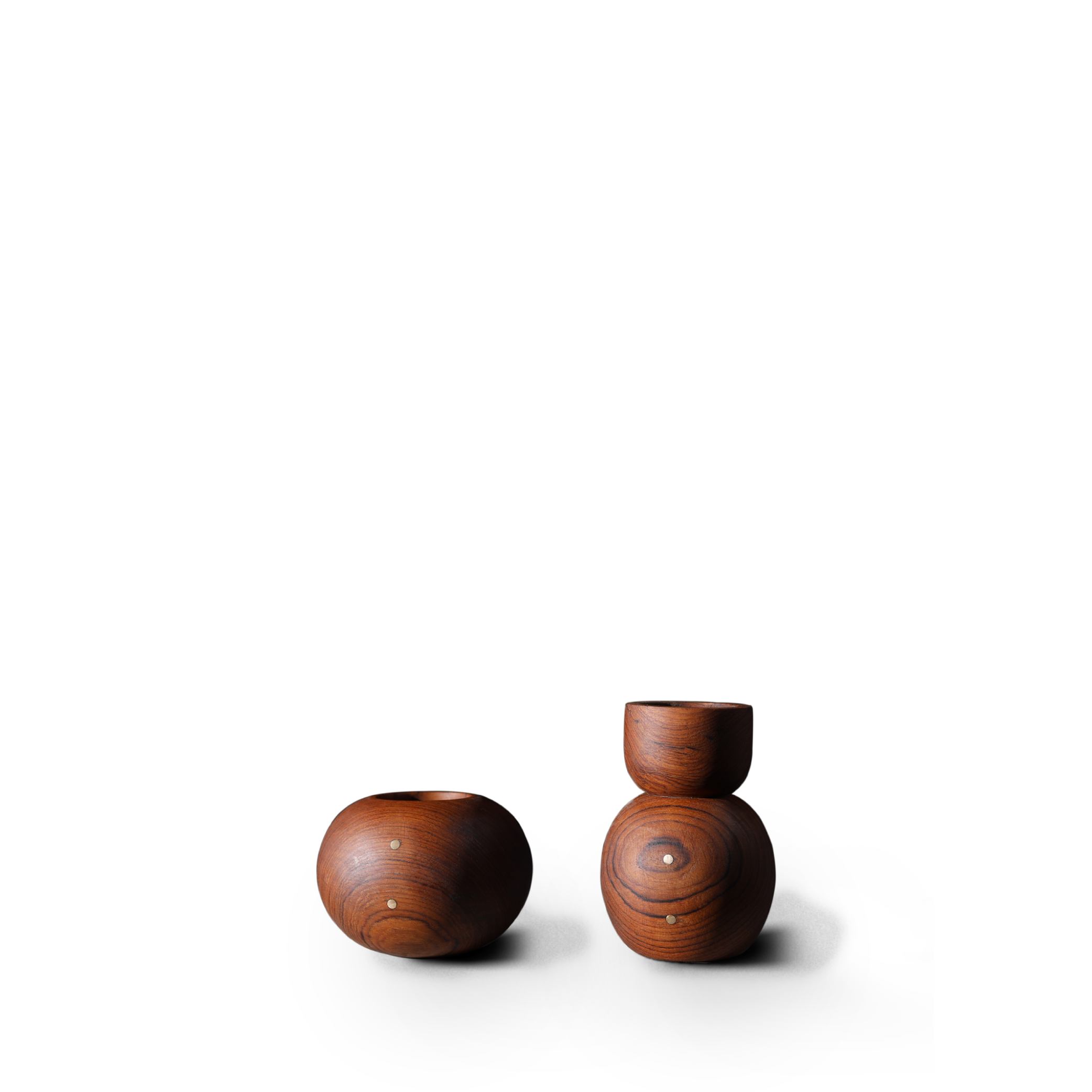 The Attakai tealight holders / set of 2 / mid tone