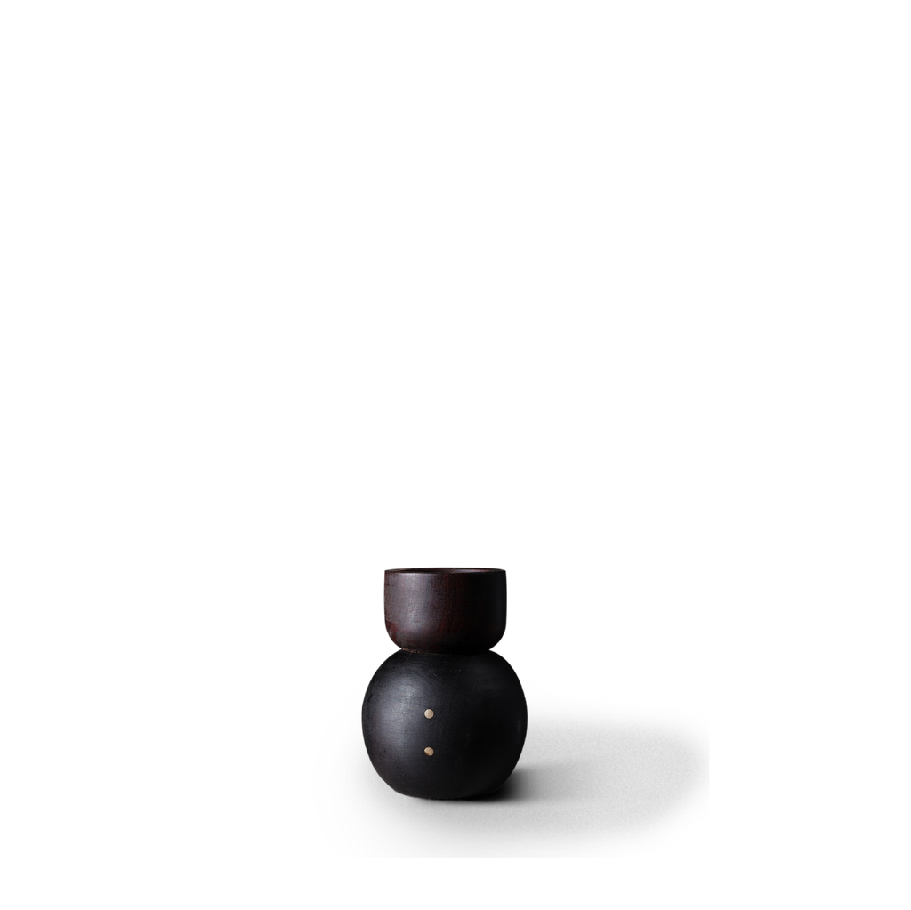 Attakai tealight holder / stacked / dark tone