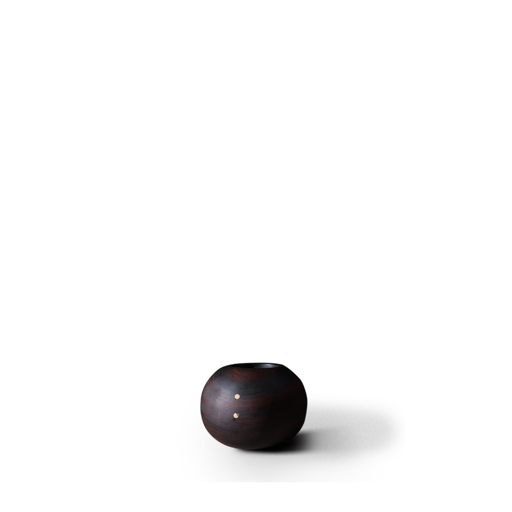 Attakai tealight holder / oblong / dark tone