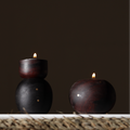 The Attakai tealight holders / set of 2 / dark tone
